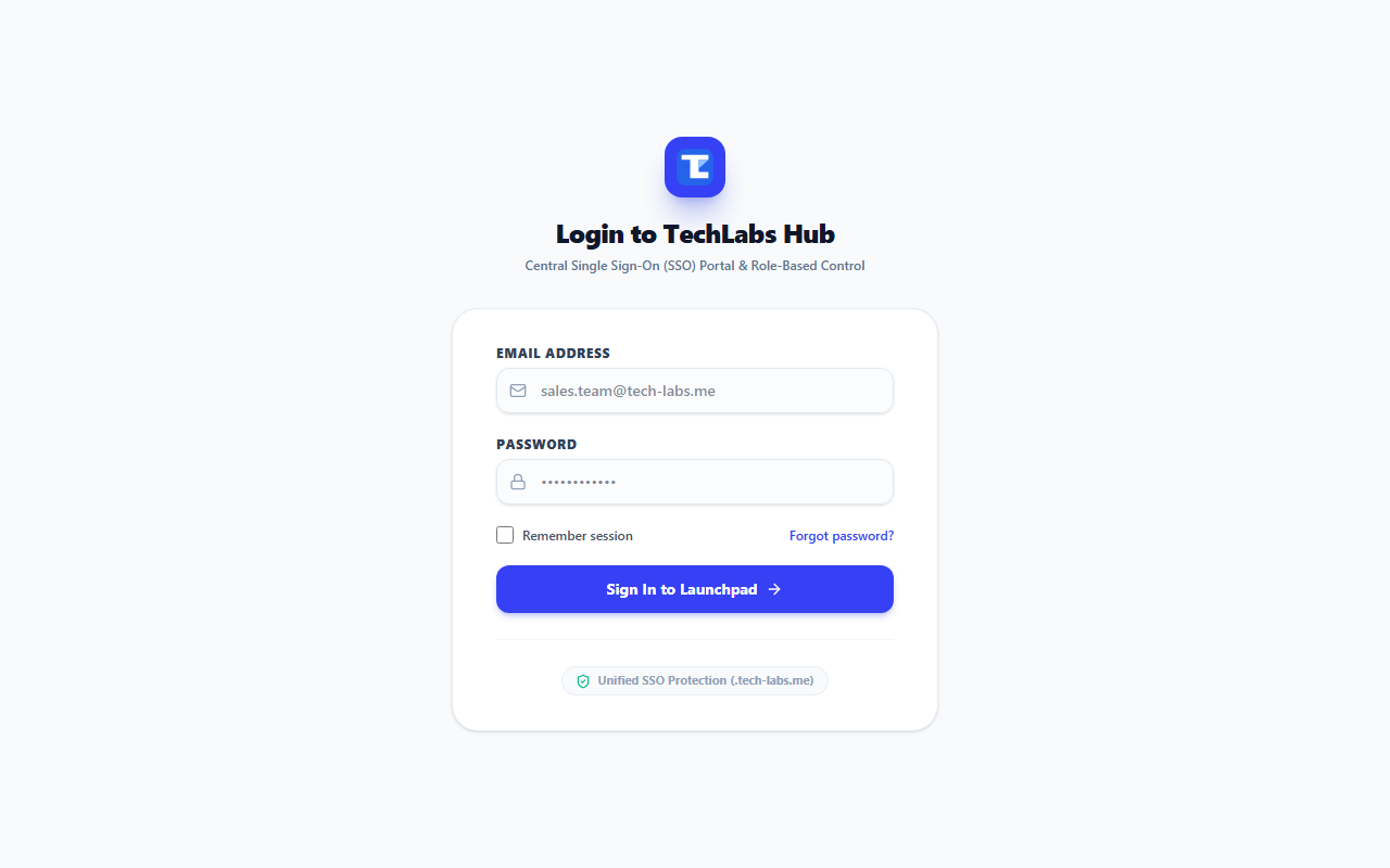 TechLabs Hub SSO Login Portal
